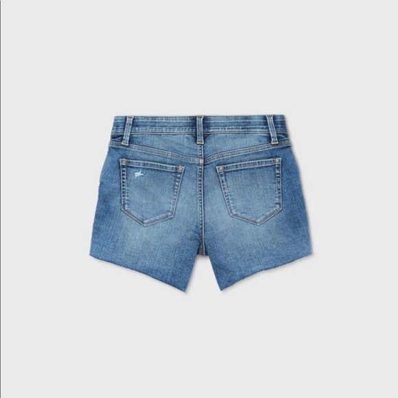 Isabel Maternity Side Panel Destruction Midi Maternity Jean Shorts NWT - Picture 2 of 2